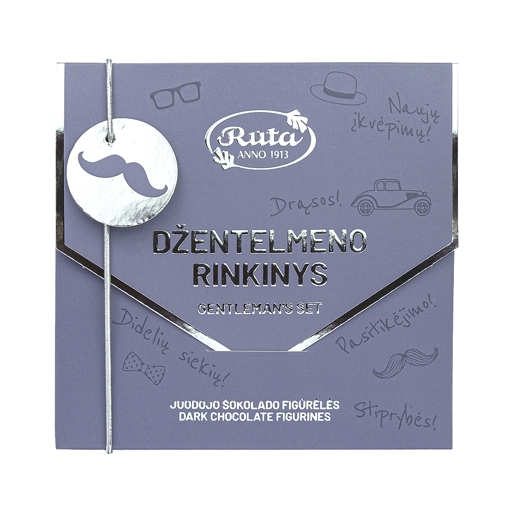 Juodojo šokolado figūrėlės „Džentelmeno rinkinys“, 45 g