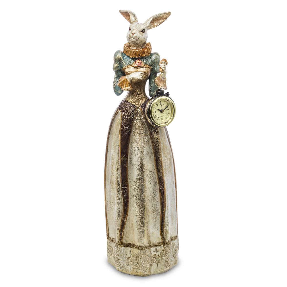 Triušio figūrėlė su laikrodžiu 44x13x9,5 cm