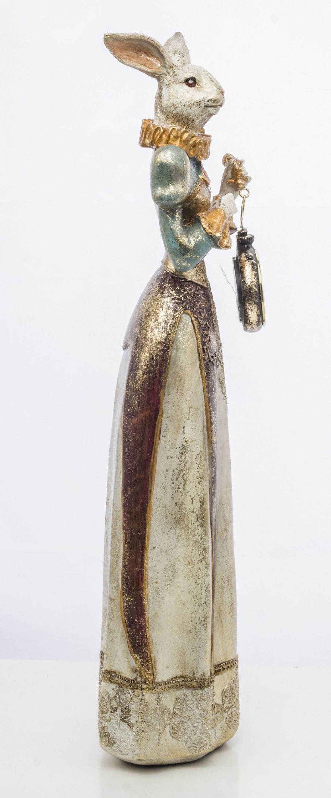 Triušio figūrėlė su laikrodžiu 44x13x9,5 cm