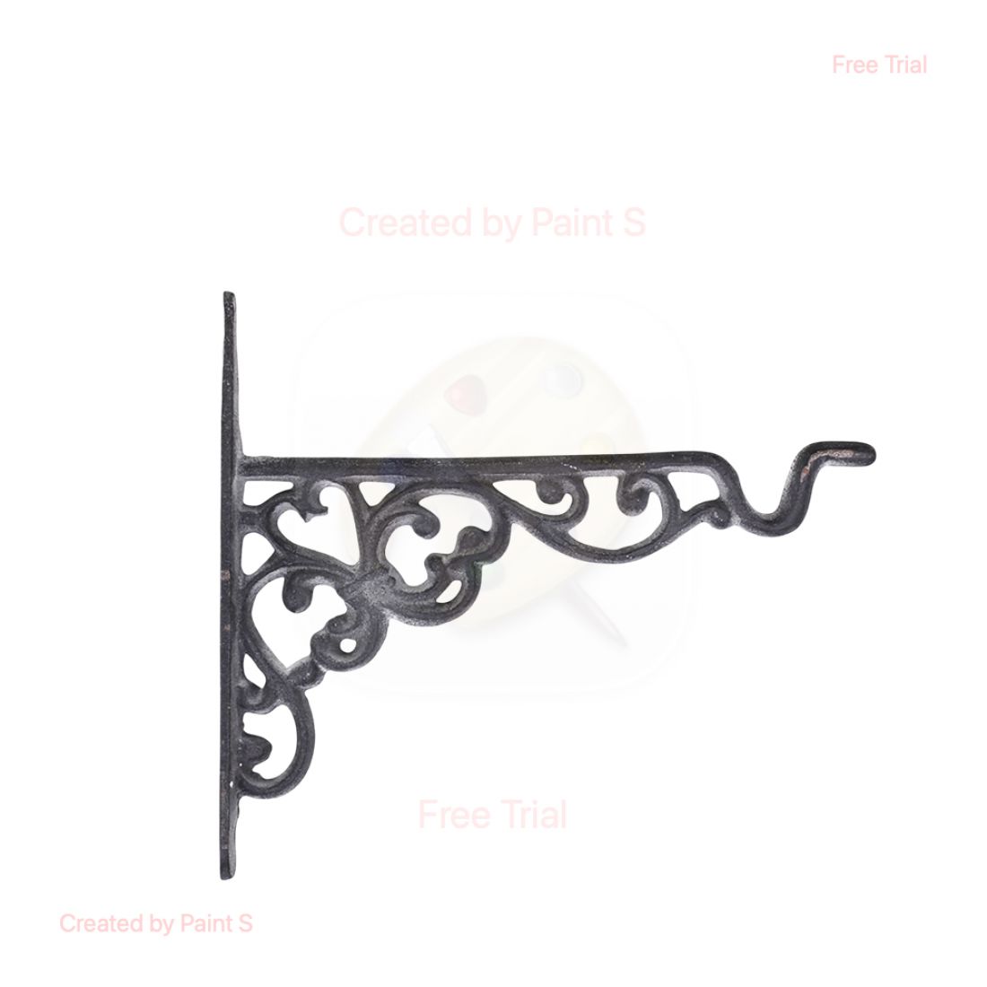 Sieninis žibintų pakabiklis H17/L19/W2 cm, antikinės pilkos spalvos