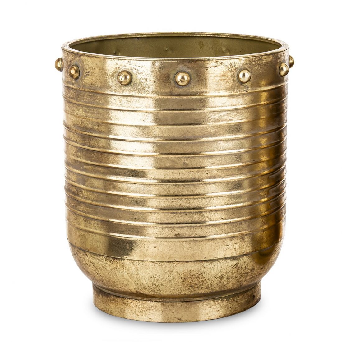Metalinis vazonas aukso spalvos 2