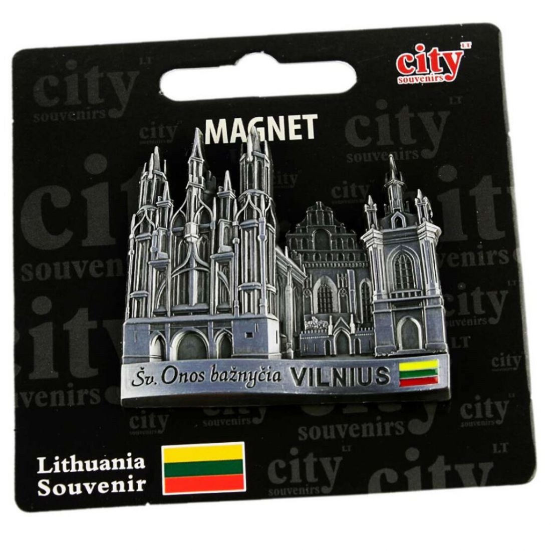 Metalinis magnetas „Šv. Onos bažnyčia“, Vilnius, vario sp.