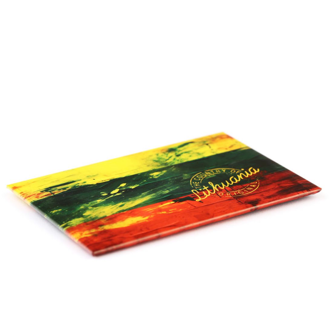 Šaldytuvo magnetas „Lithuania – The Country of Original“ (trispalvė)