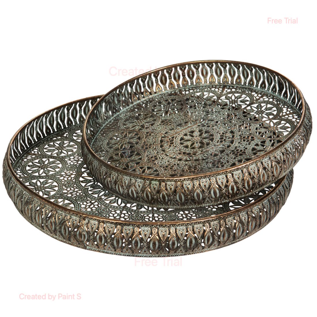 Padėklas Ines Verdigris Brass