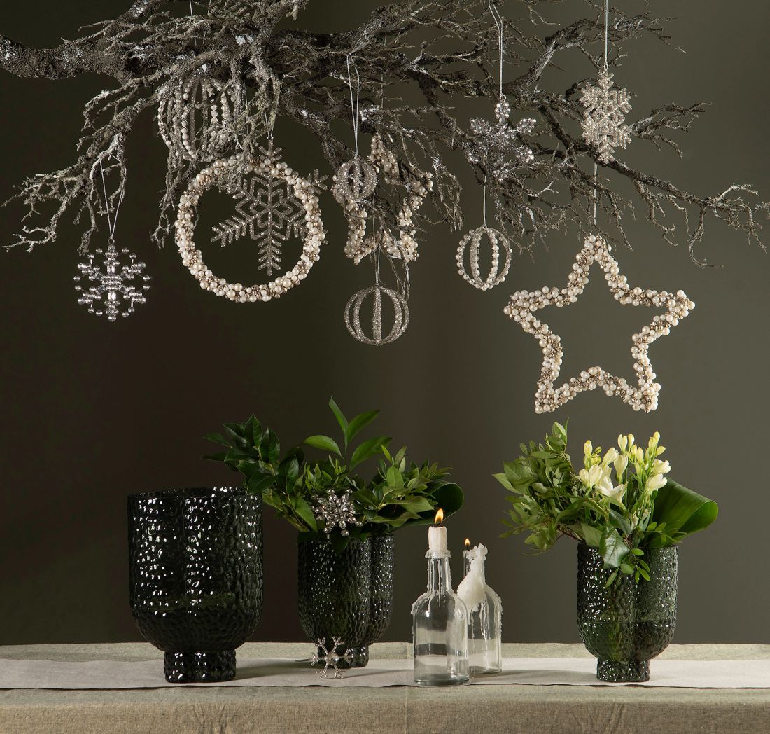 Stiklo vaza Mandy žalia