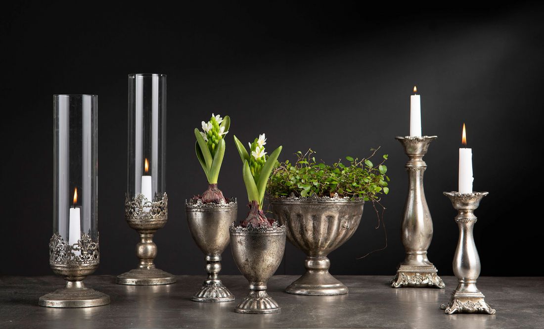 Žvakidė Leah sidabro spalvos