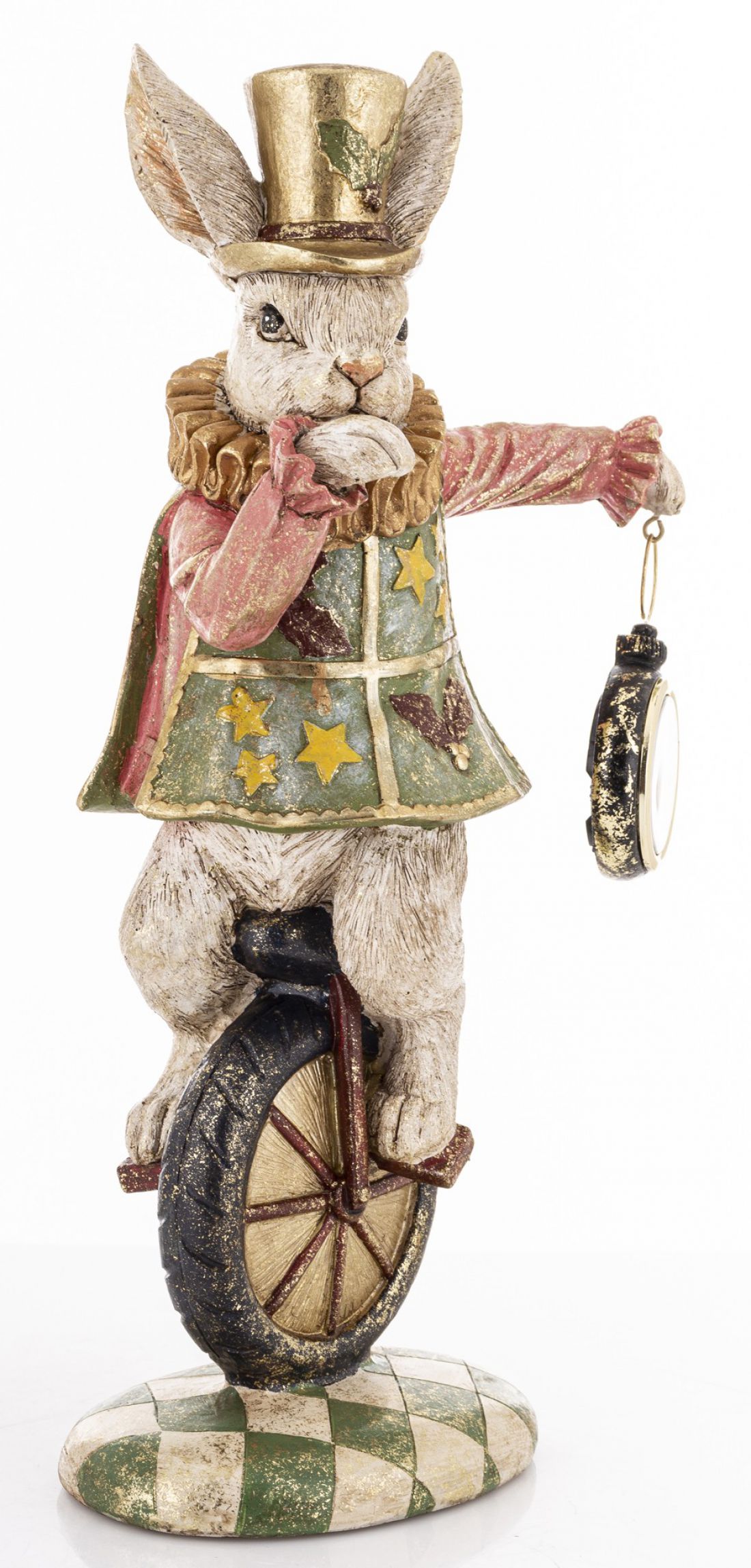 Triušio figūrėlė su laikrodžiu 33x18x9 cm