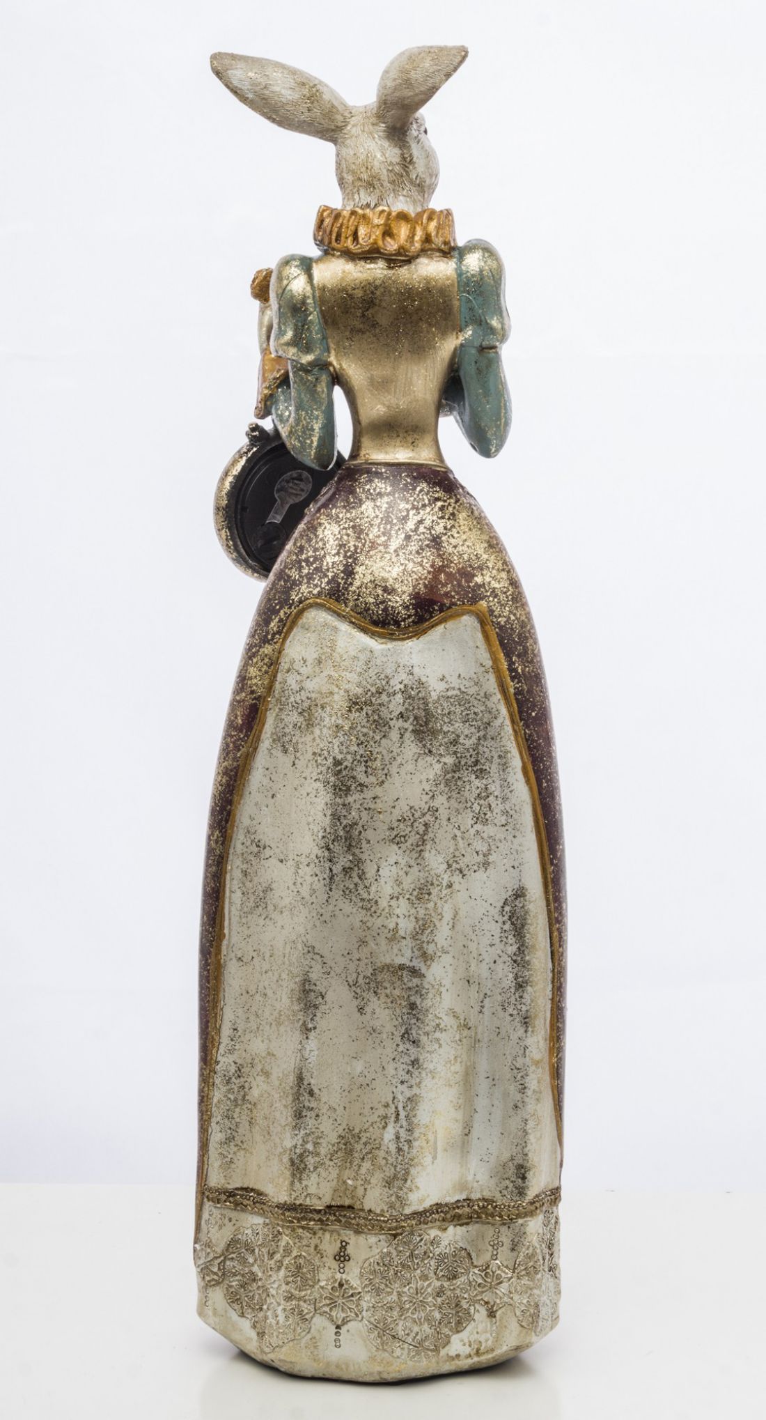 Triušio figūrėlė su laikrodžiu 44x13x9,5 cm