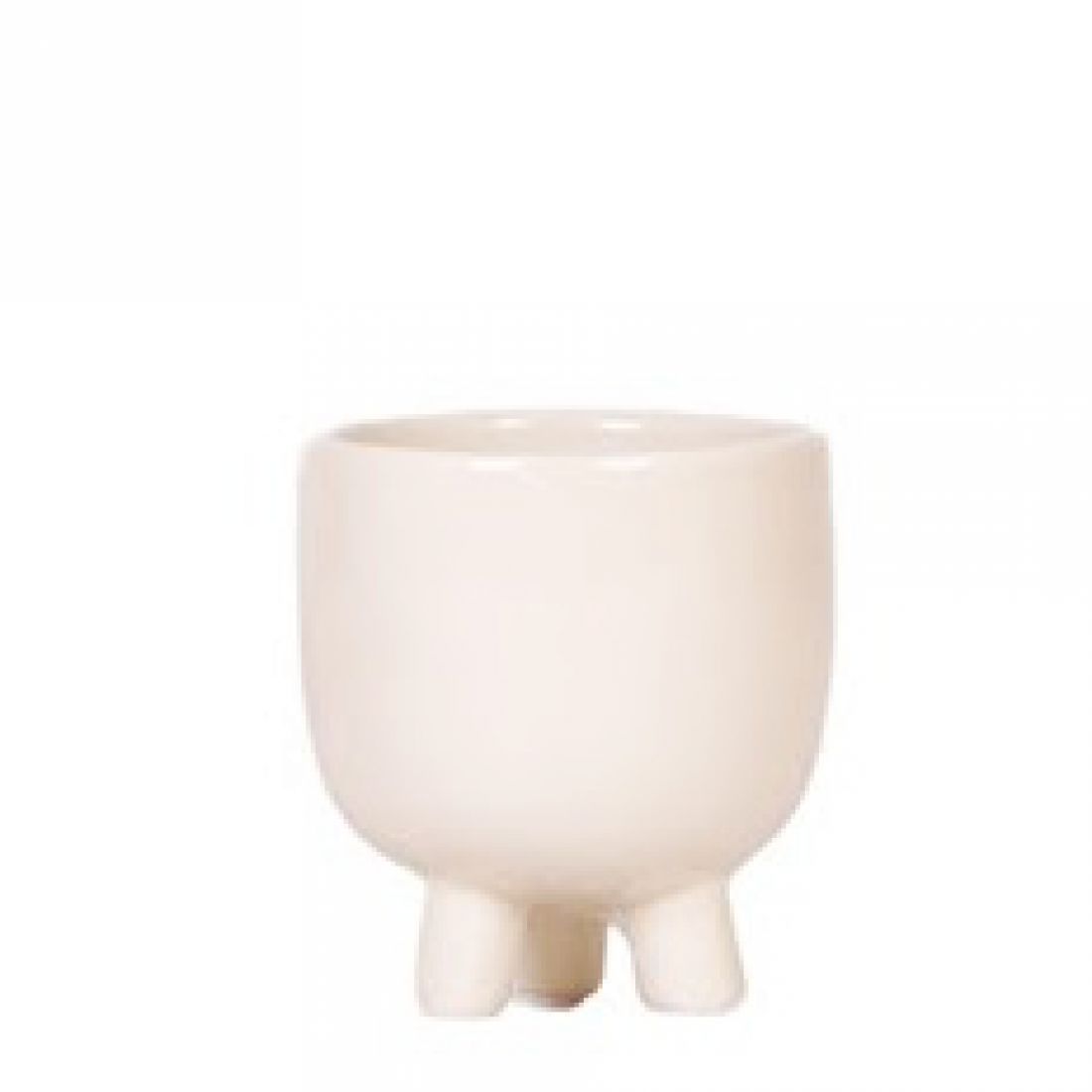 Vazonas keramikinis baltas ant kojelių