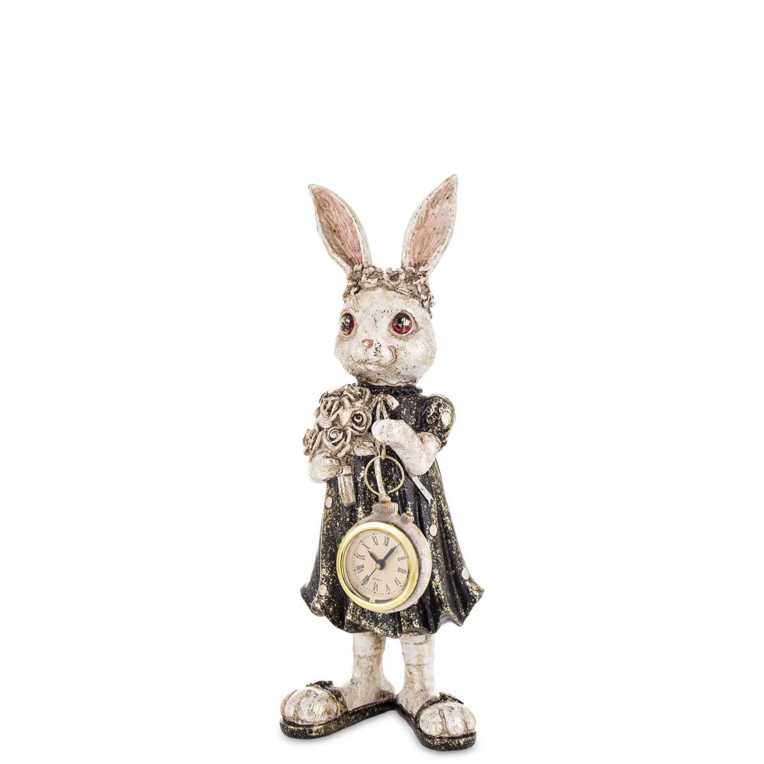 Triušio figūrėlė su laikrodžiu 30,5x11x11 cm