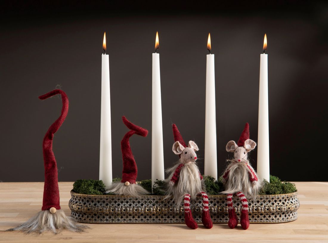 Žvakidė „Advent“ antikvarinė aukso ruda