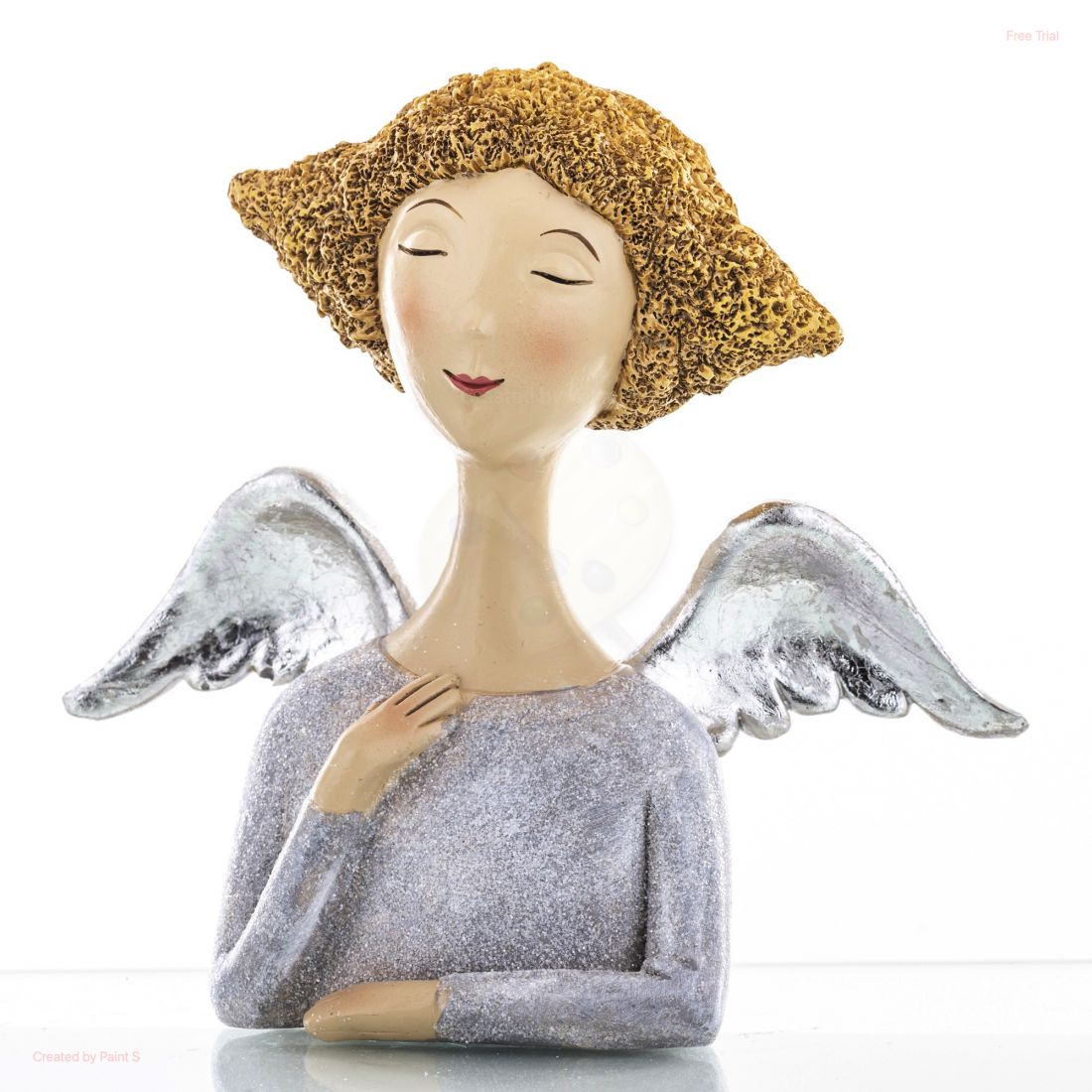 Dekoracija angelas 14x13x6 cm, 14x14,5x6 cm