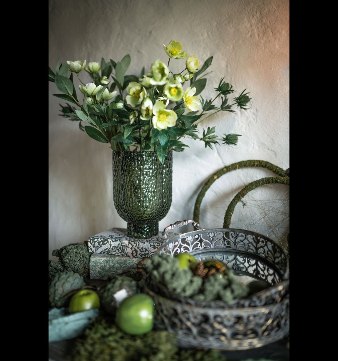 Stiklo vaza Mandy žalia