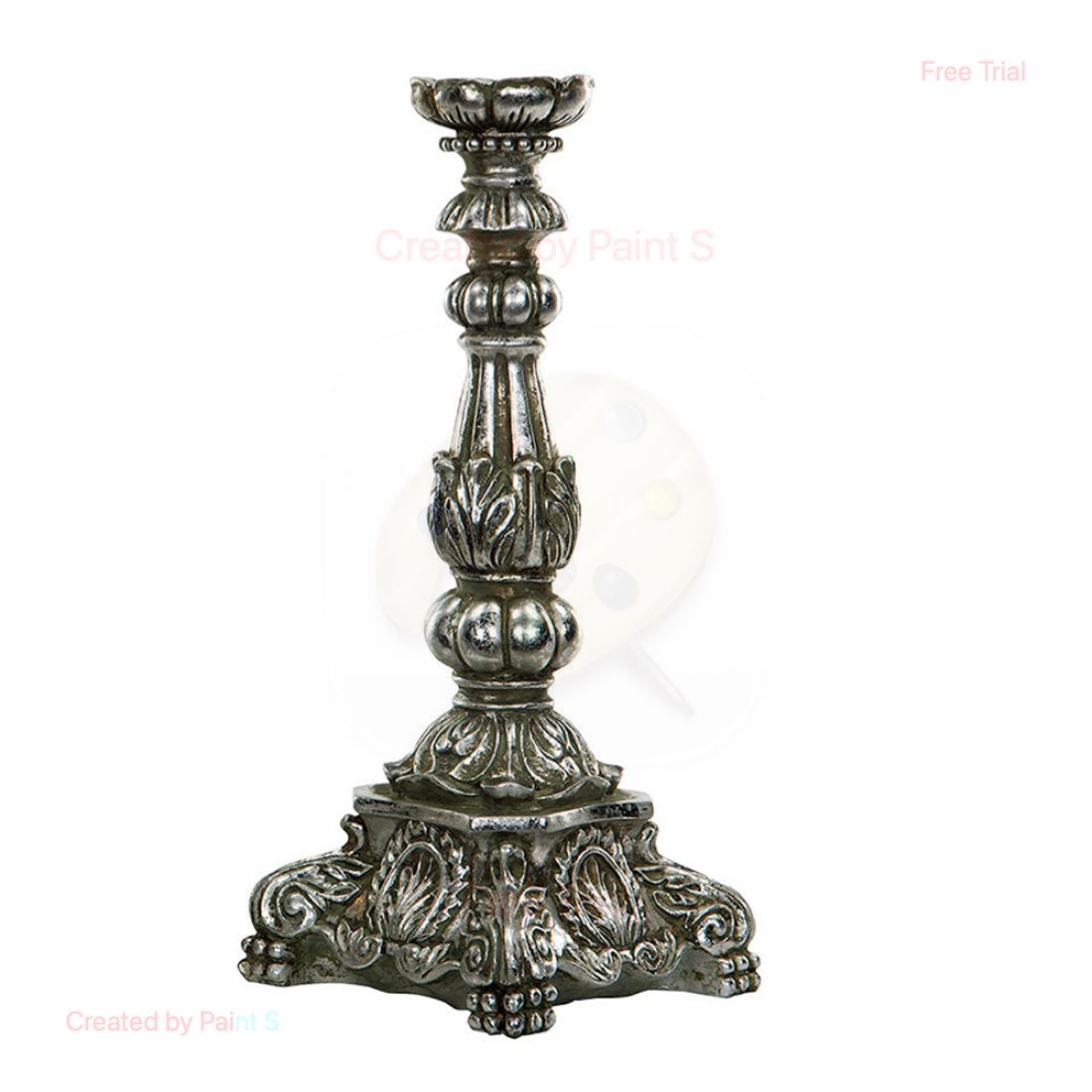 Žvakidė Enya Antikinio sidabro spalvos