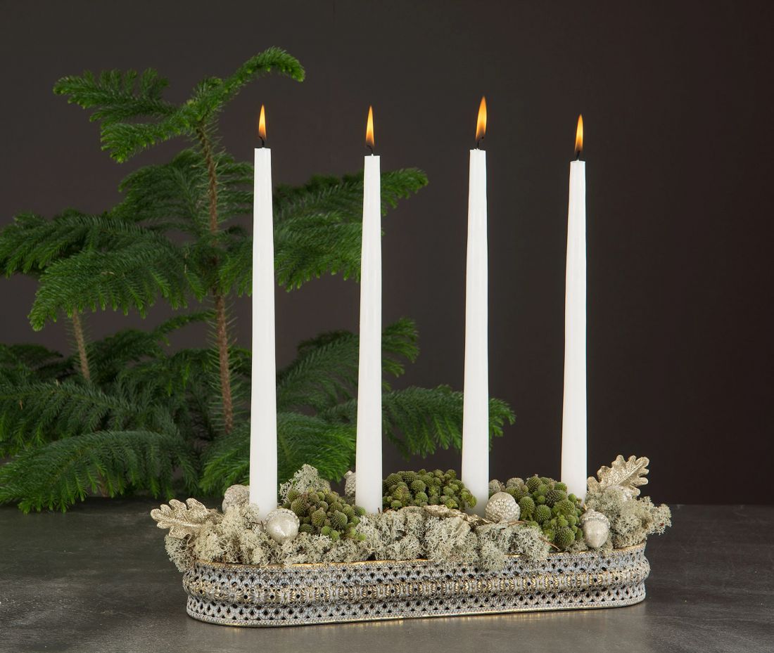 Žvakidė „Advent“ antikvarinė aukso ruda