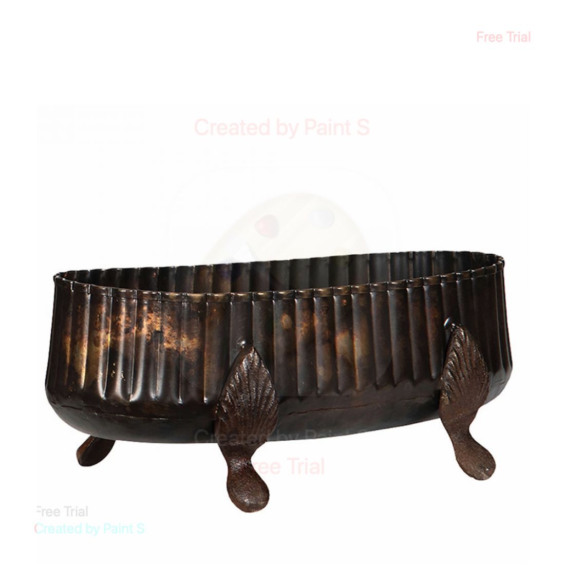 Metalinis vazonas Rand Oblong Old Brown