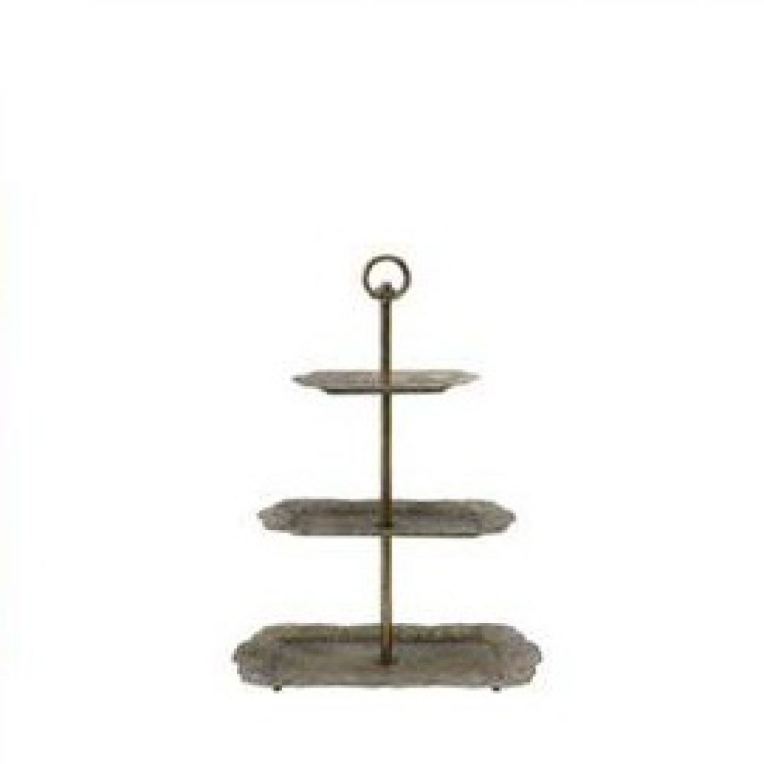 Sendinto žalvario trijų dalių padėklas