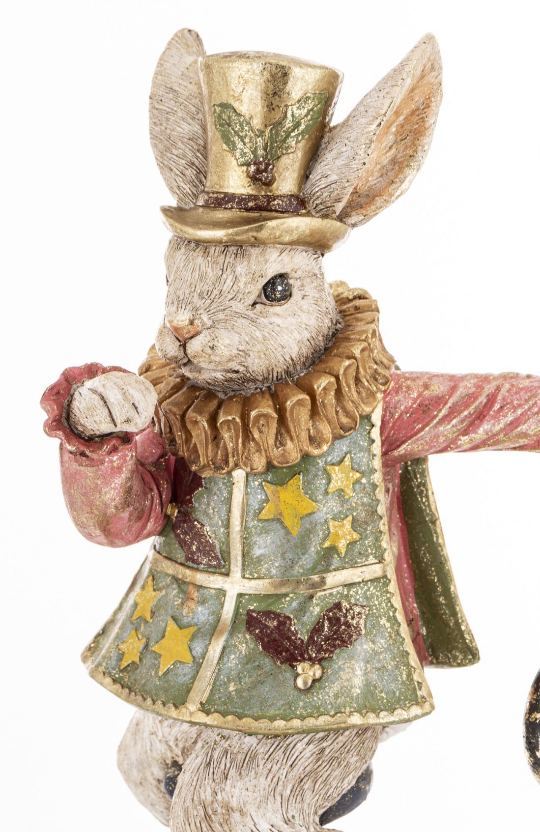 Triušio figūrėlė su laikrodžiu 33x18x9 cm