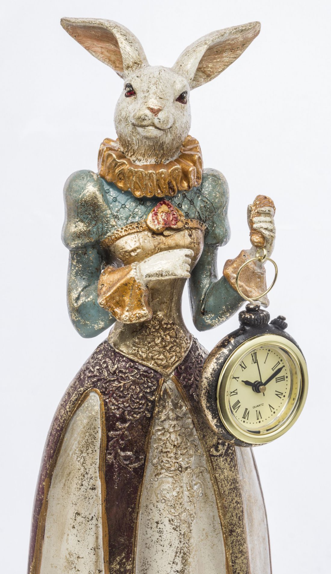 Triušio figūrėlė su laikrodžiu 44x13x9,5 cm