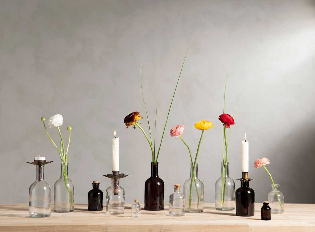 Žvakidė buteliui, antikvarinė ruda