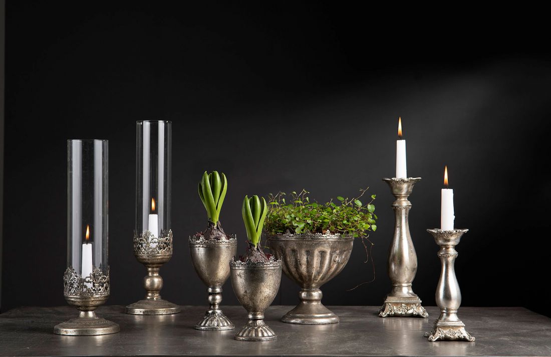 Žvakidė Leah sidabro spalvos