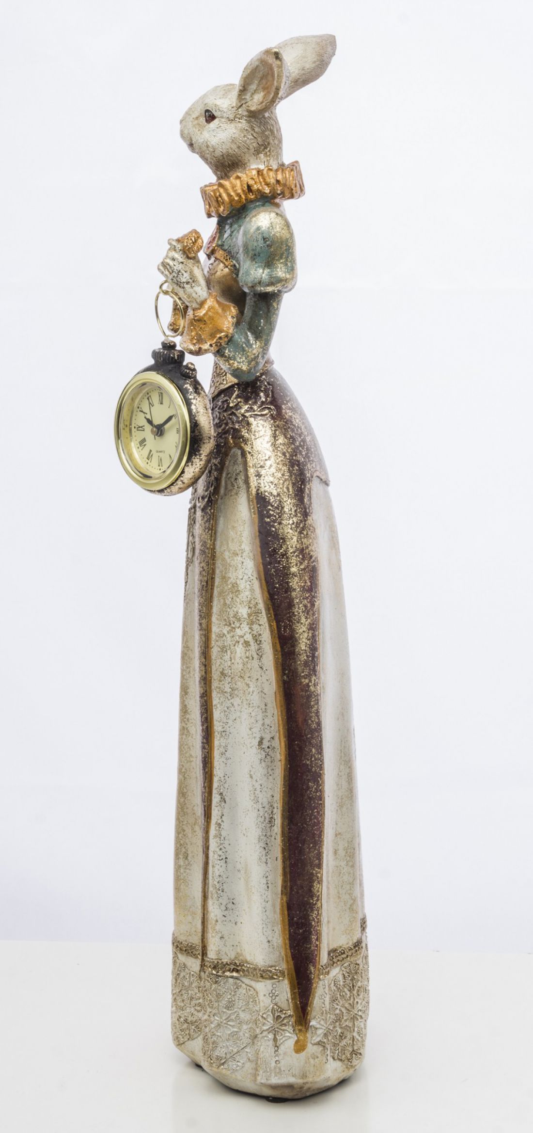 Triušio figūrėlė su laikrodžiu 44x13x9,5 cm