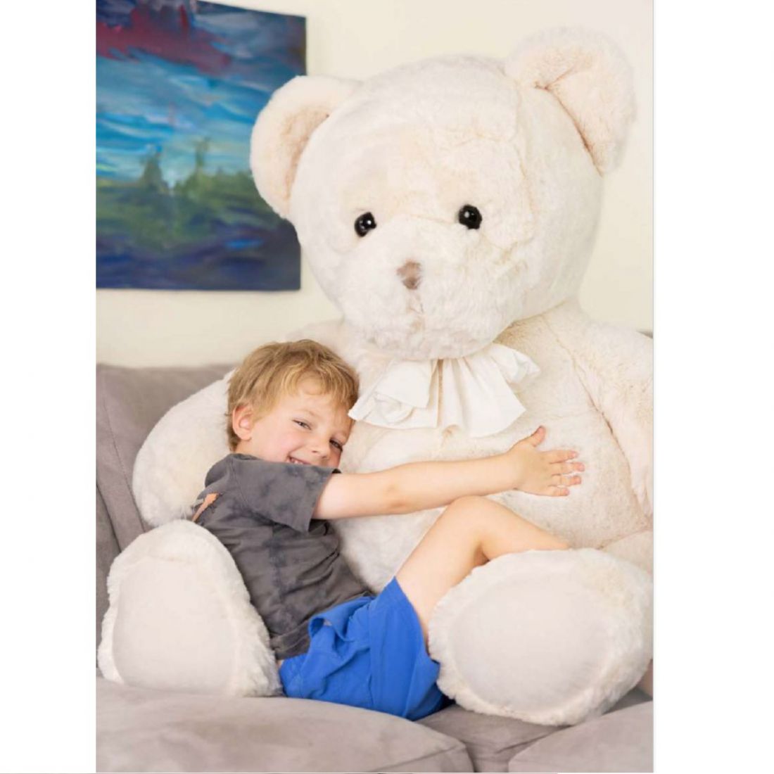 Didelis baltas meškinas Patusz  (110cm) (Bukowski)