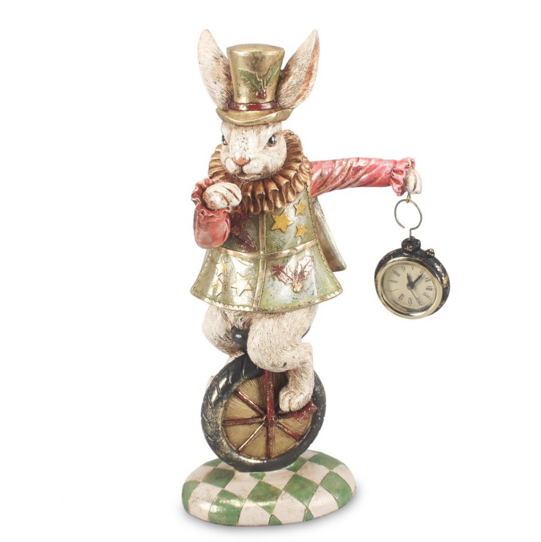 Triušio figūrėlė su laikrodžiu 33x18x9 cm