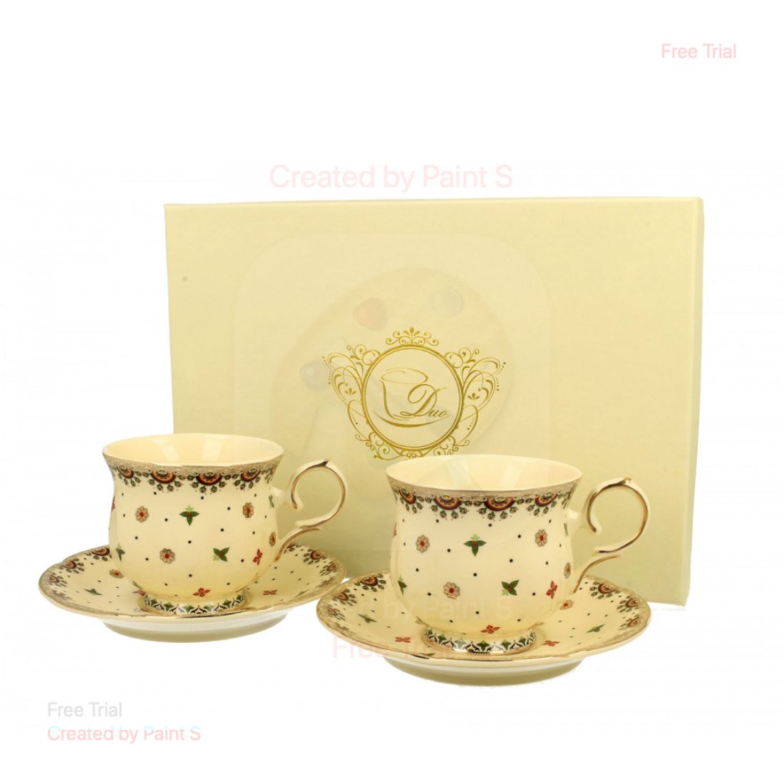 Puodeliai su lėkštutėmis Casablanca 2