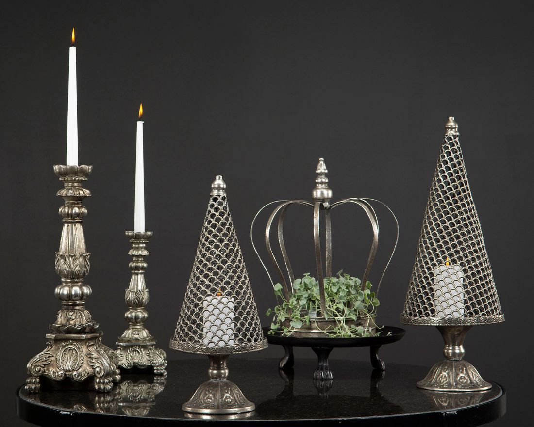 Žvakidė Enya Antikinio sidabro spalvos