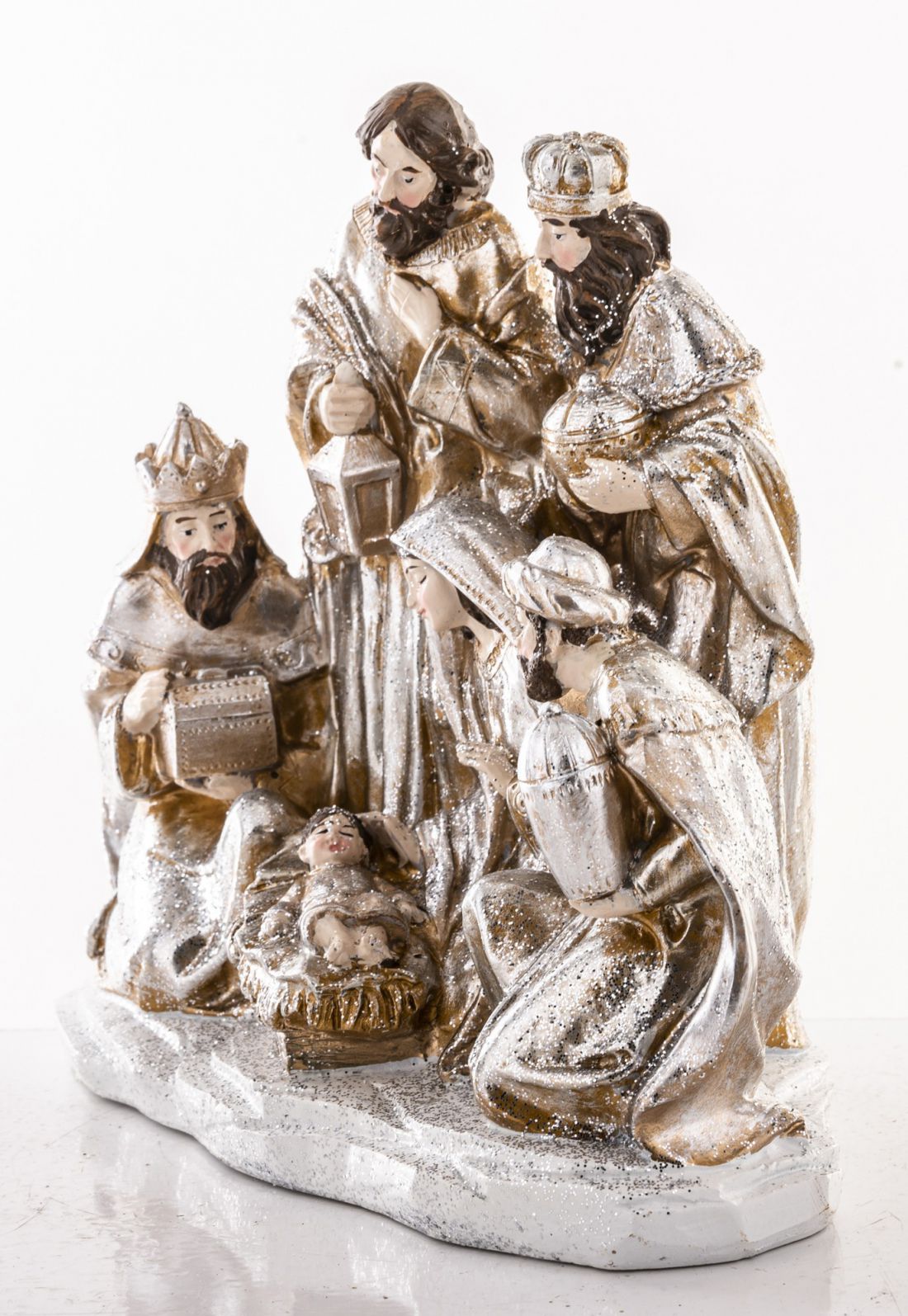 Gimimo scena su Juozapu, Marija, Jėzumi, ir trim karaliais 19x21x11 cm