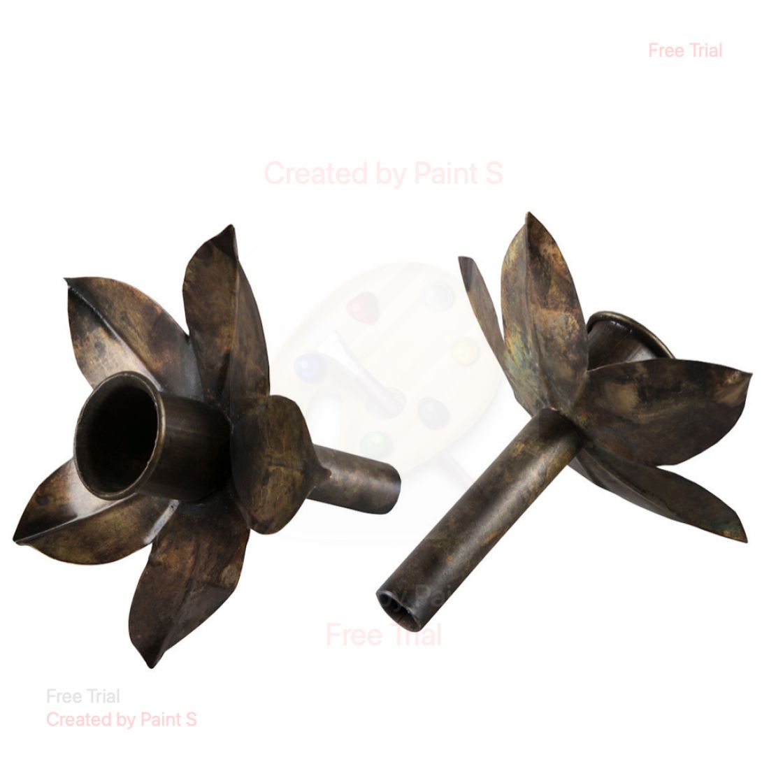 Žvakidė buteliui, antikvarinė ruda